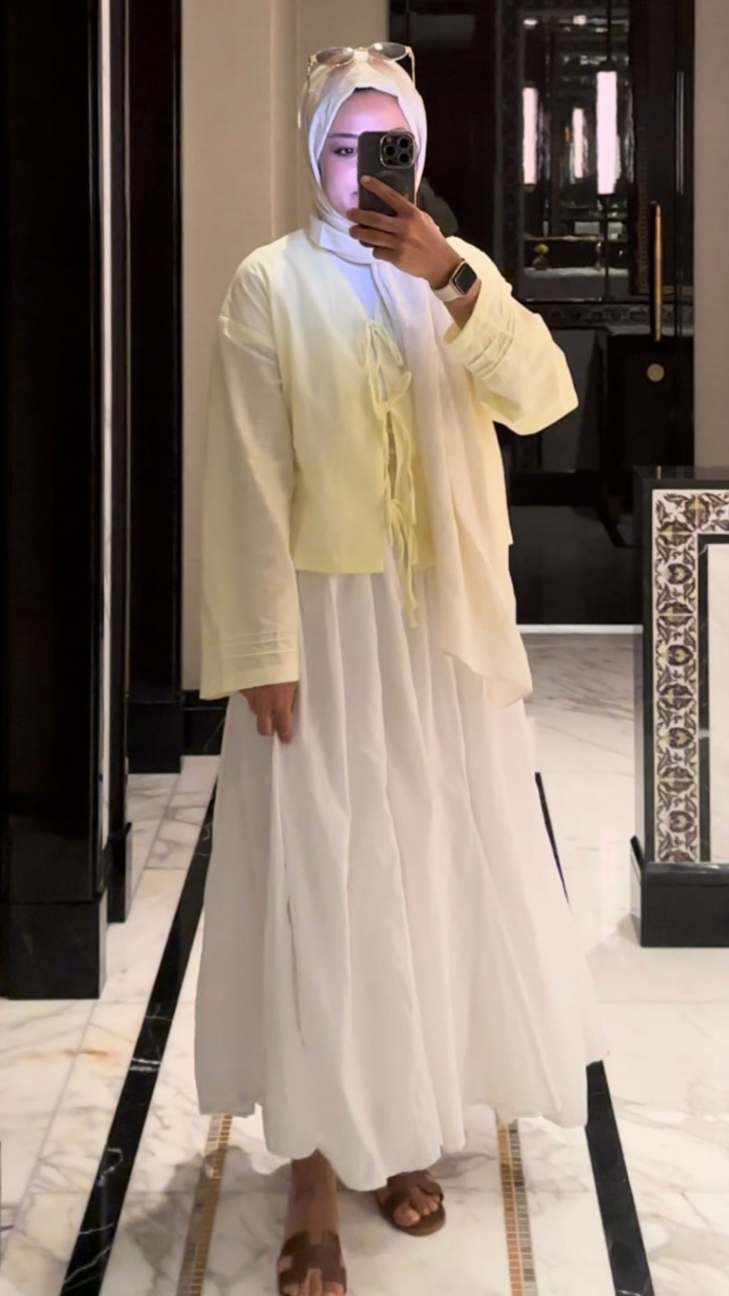 Bağlamalı Keten Bluz Sarı