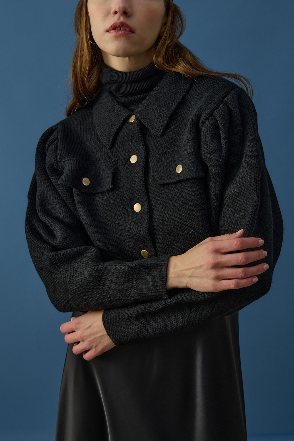 Balon Kol Hırka Siyah