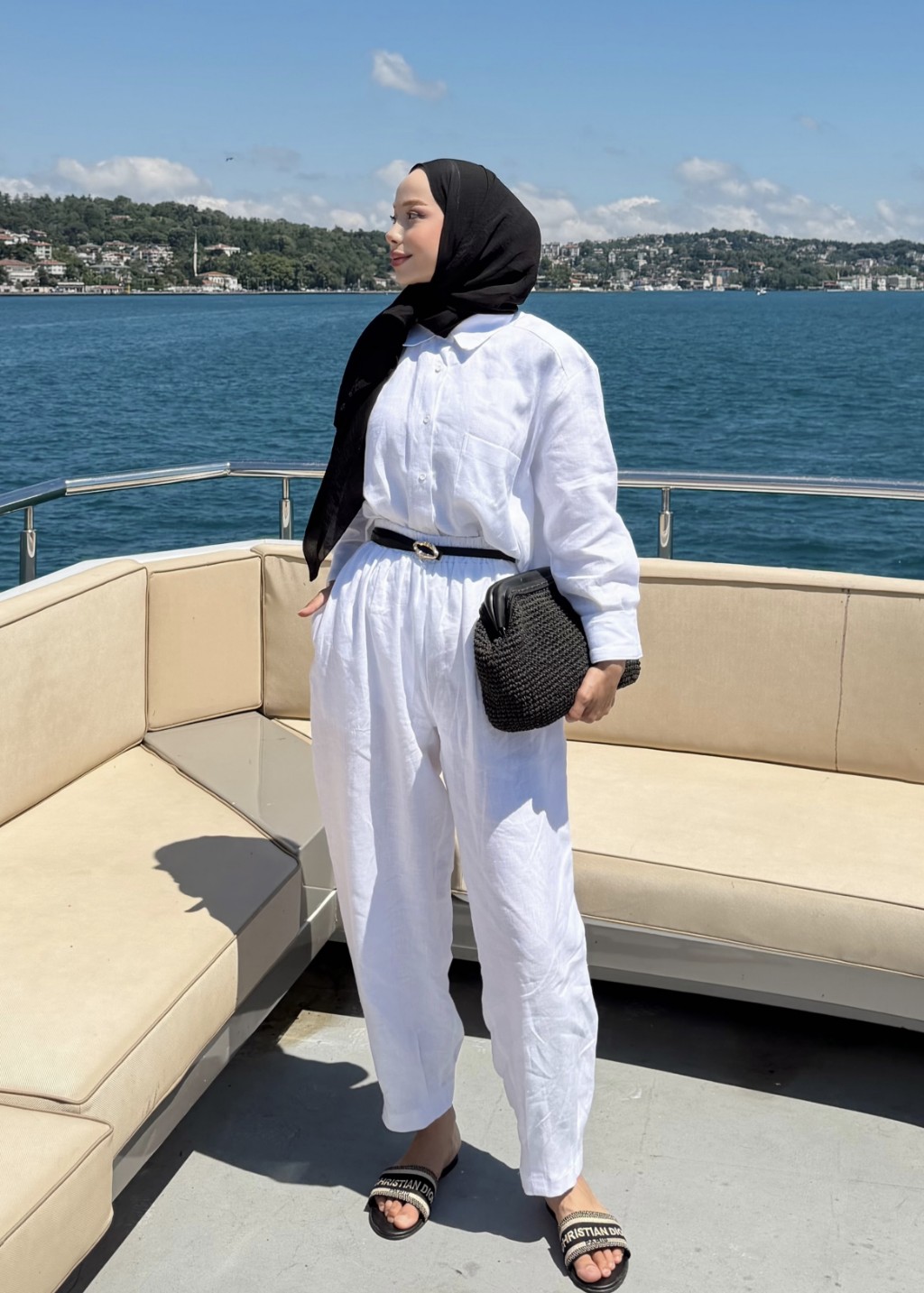 Comfort Keten Takım Beyaz