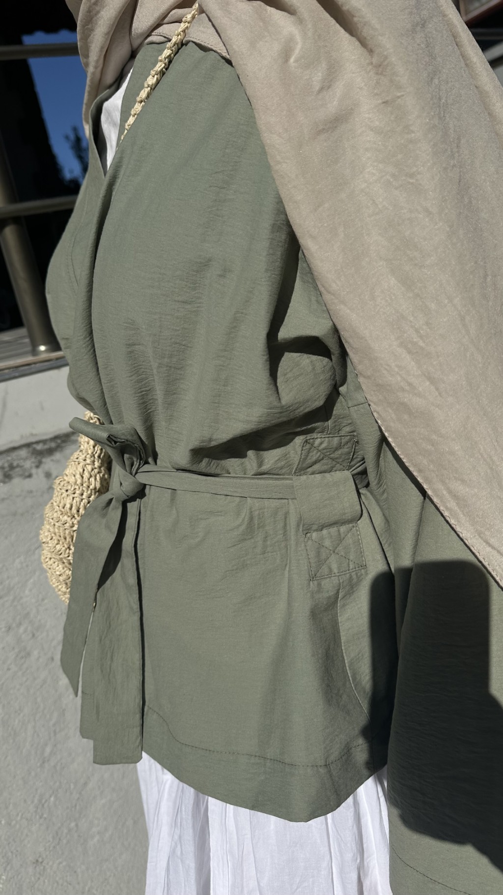 Kısa Kraş Kimono Mint