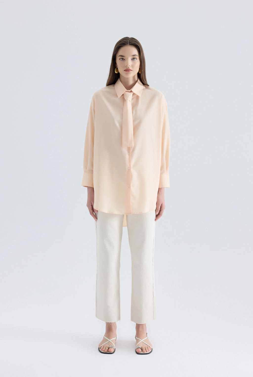 Kravatlı Gömlek Somon