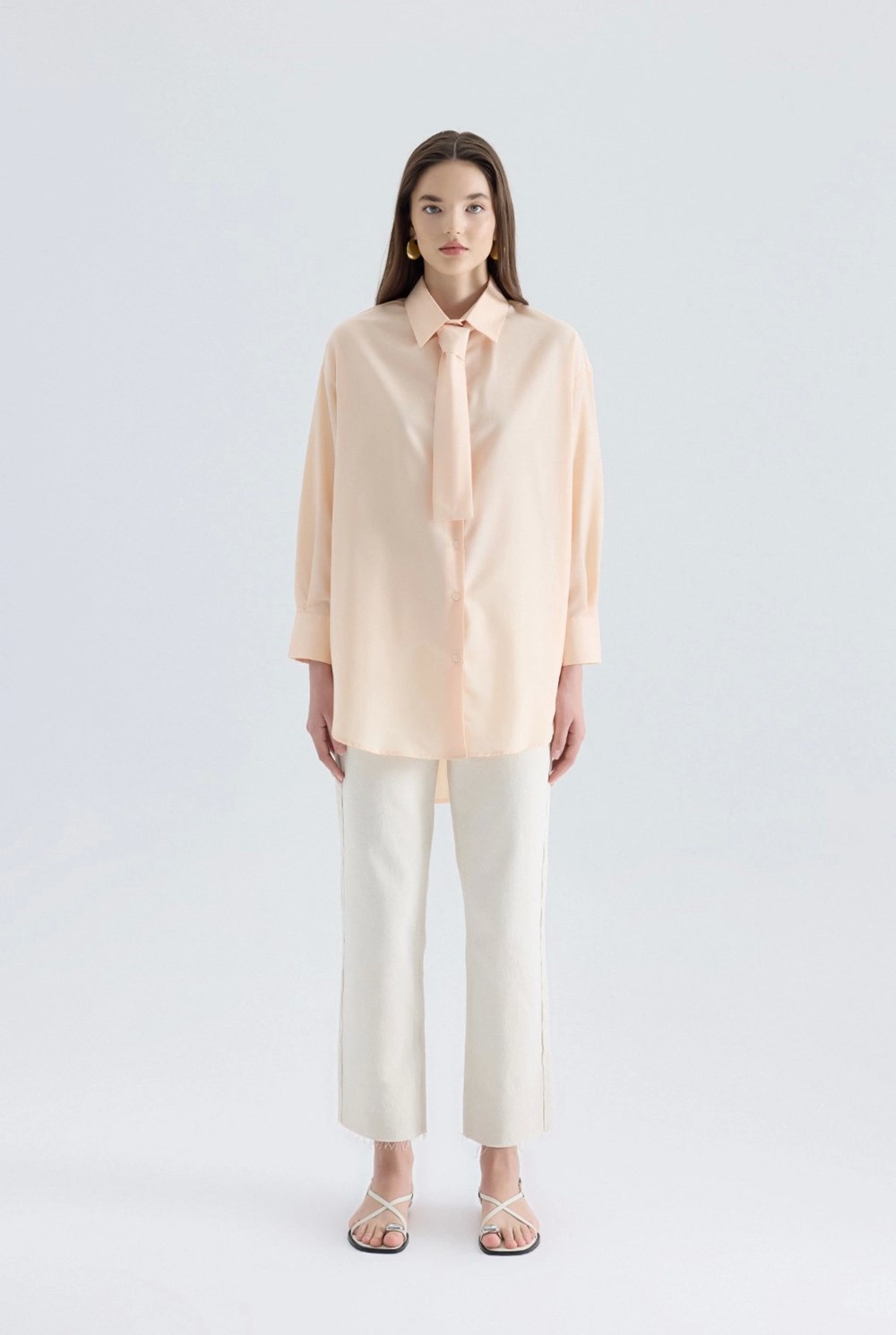 Kravatlı Gömlek Somon