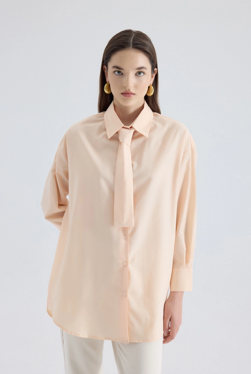 Kravatlı Gömlek Somon