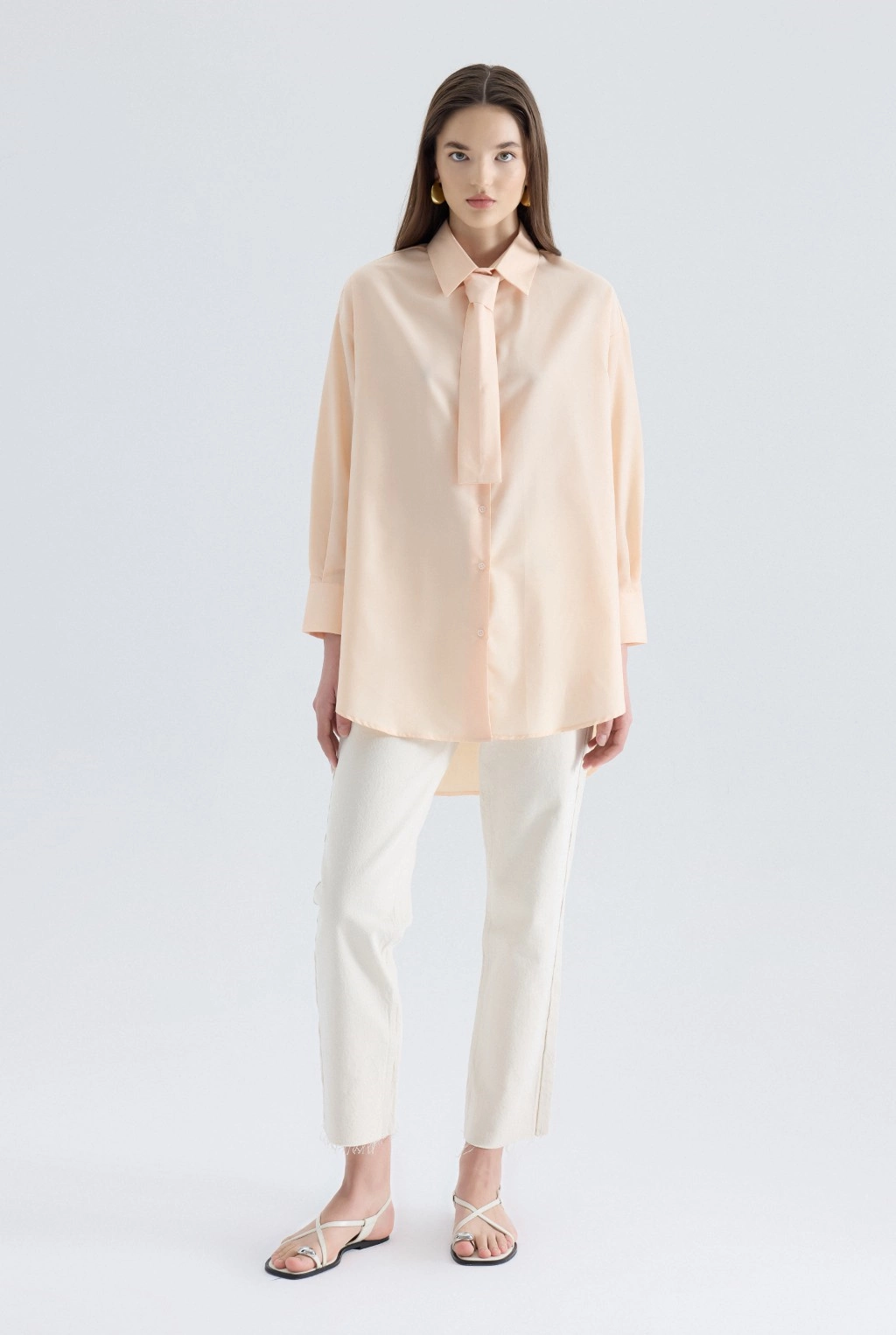 Kravatlı Gömlek Somon