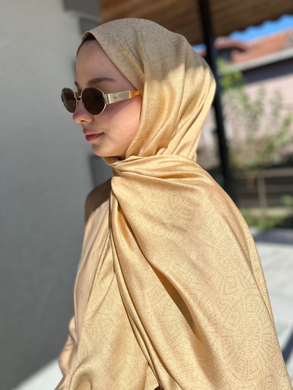 Mozaik Desen Şal Sarı