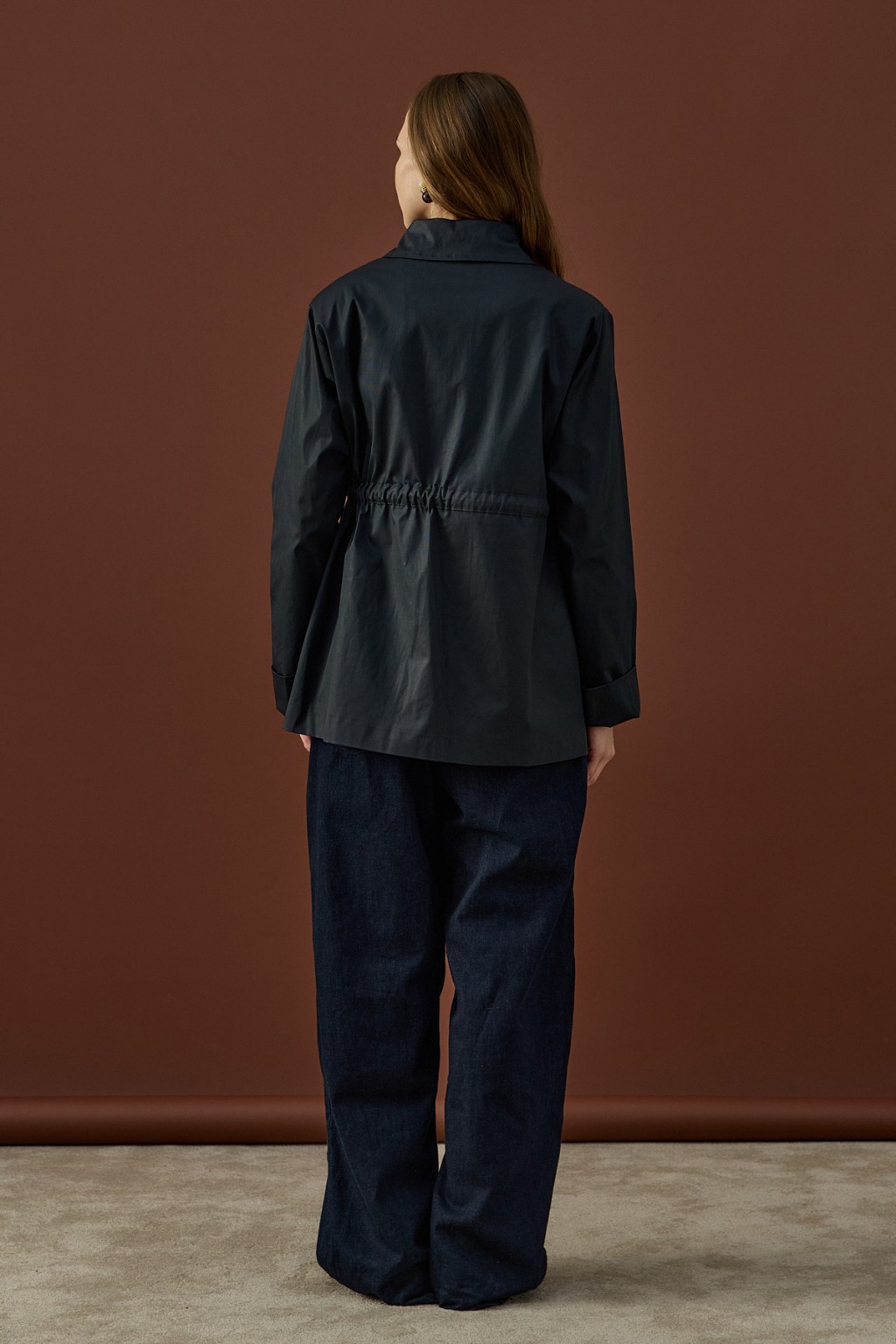 Mumlu Kemer Detaylı Ceket Lacivert