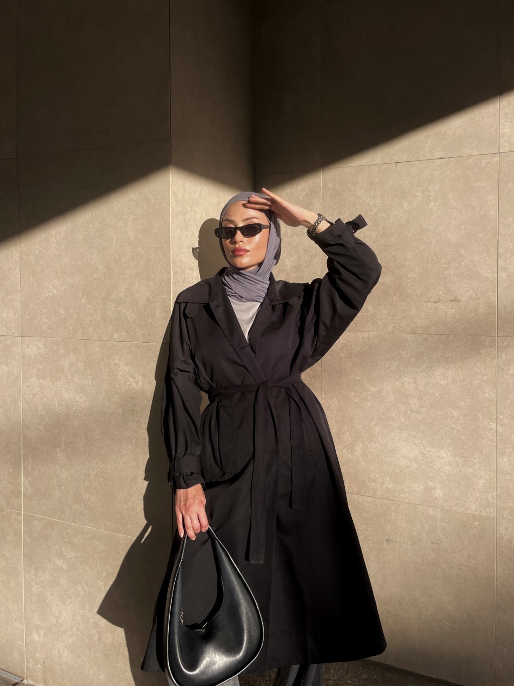 Oversize Trençkot Siyah