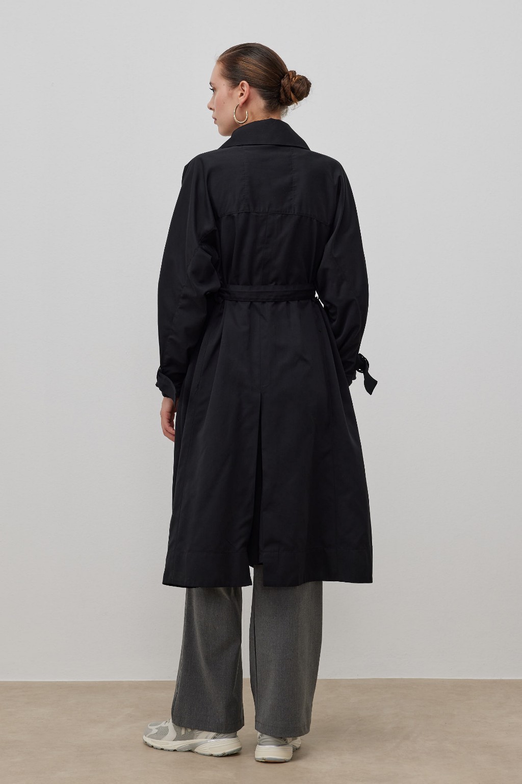 Oversize Trençkot Siyah