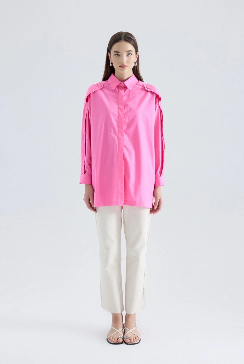 Pileli Gömlek Pembe