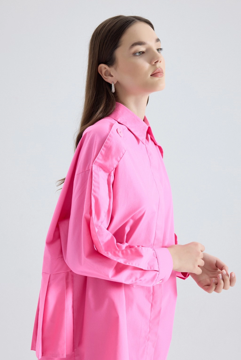 Pileli Gömlek Pembe