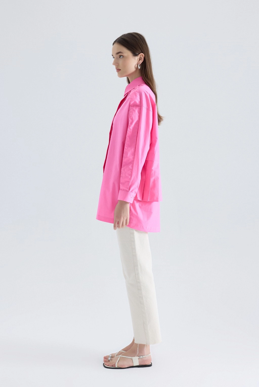 Pileli Gömlek Pembe