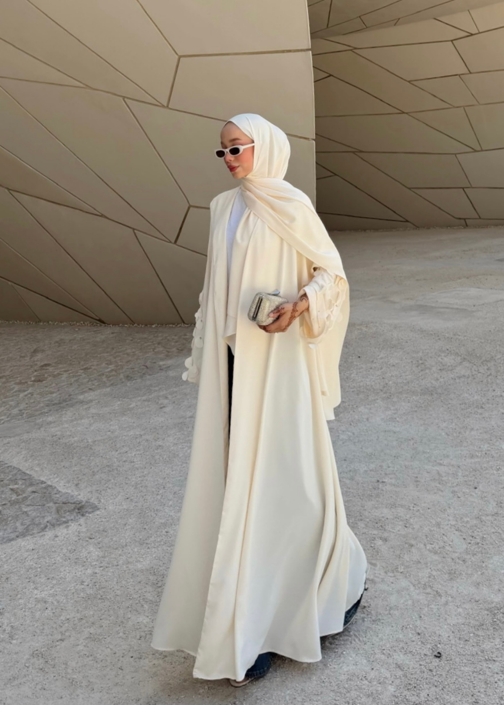 Rose Abaya Ekru 