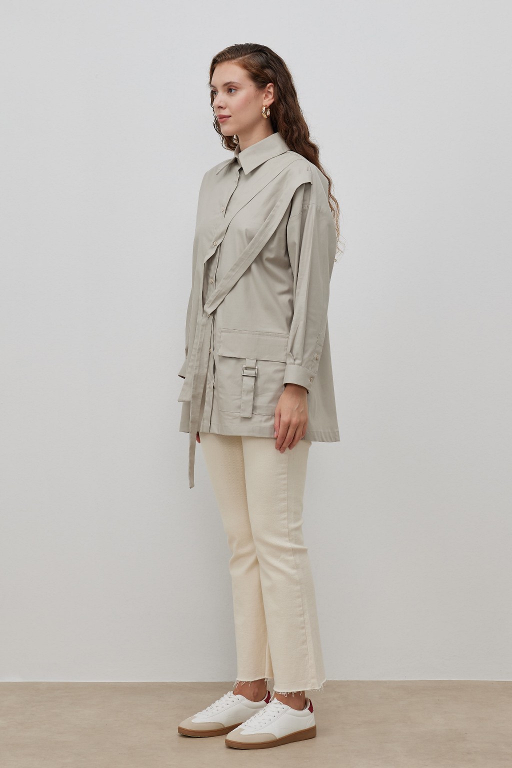 Şeritli Gömlek Taş