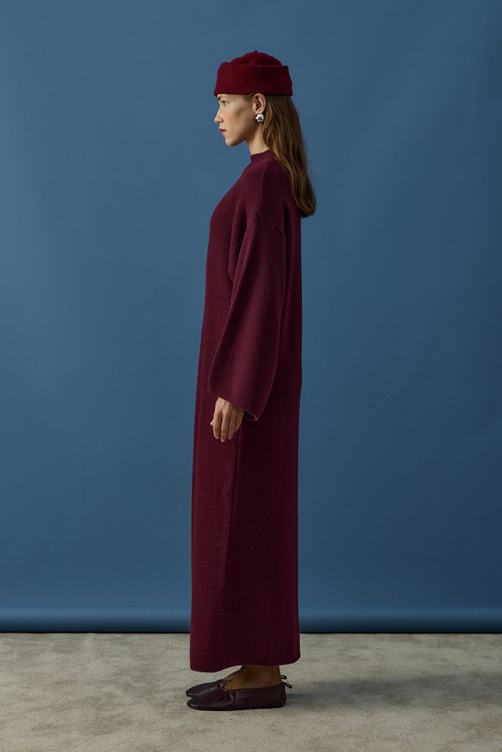 Soft Triko Elbise Bordo