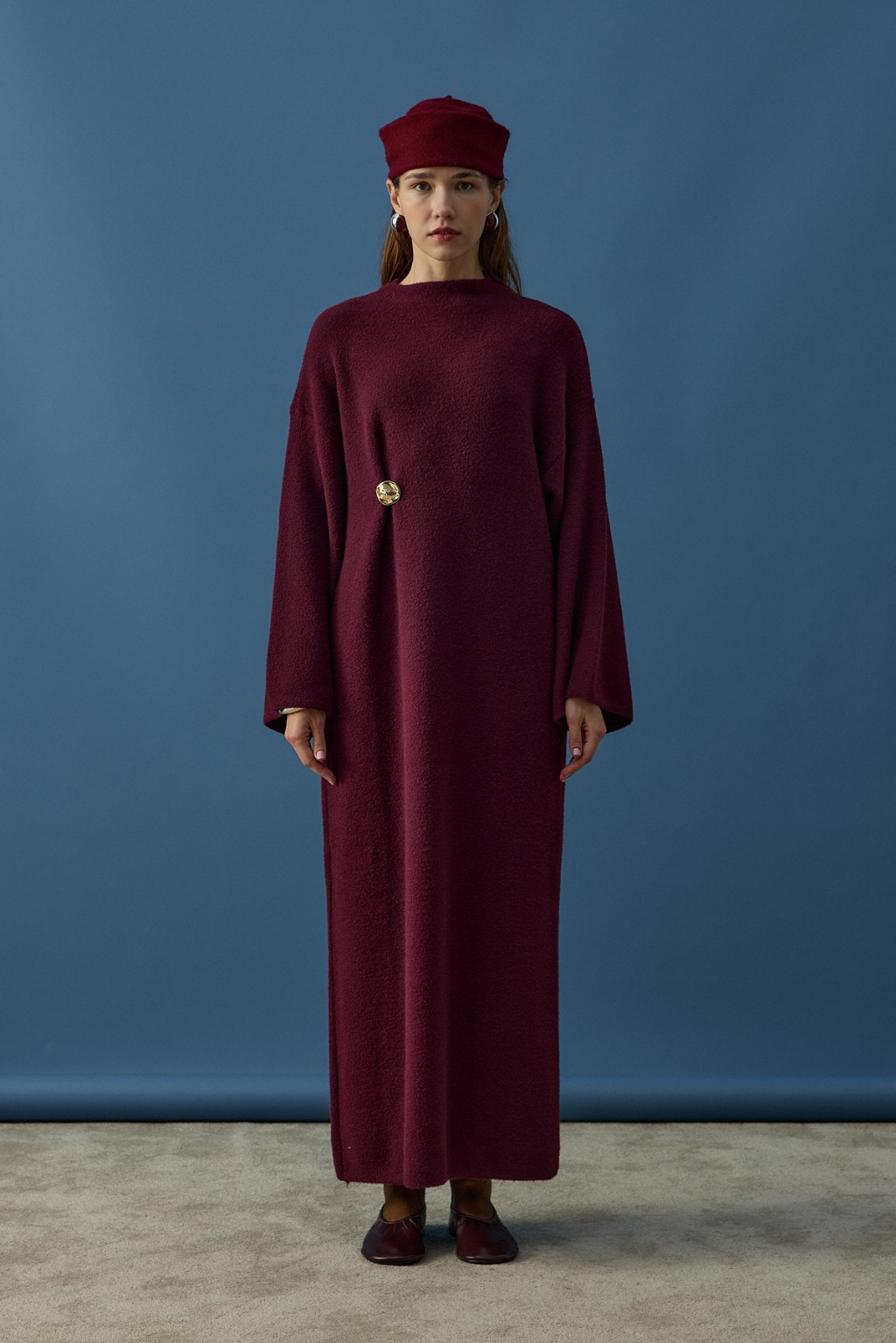 Soft Triko Elbise Bordo