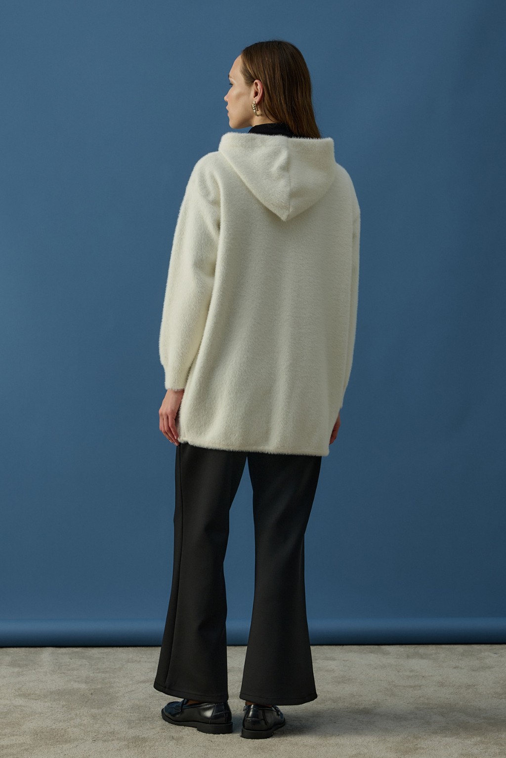 Soft Uzun Hırka Beyaz