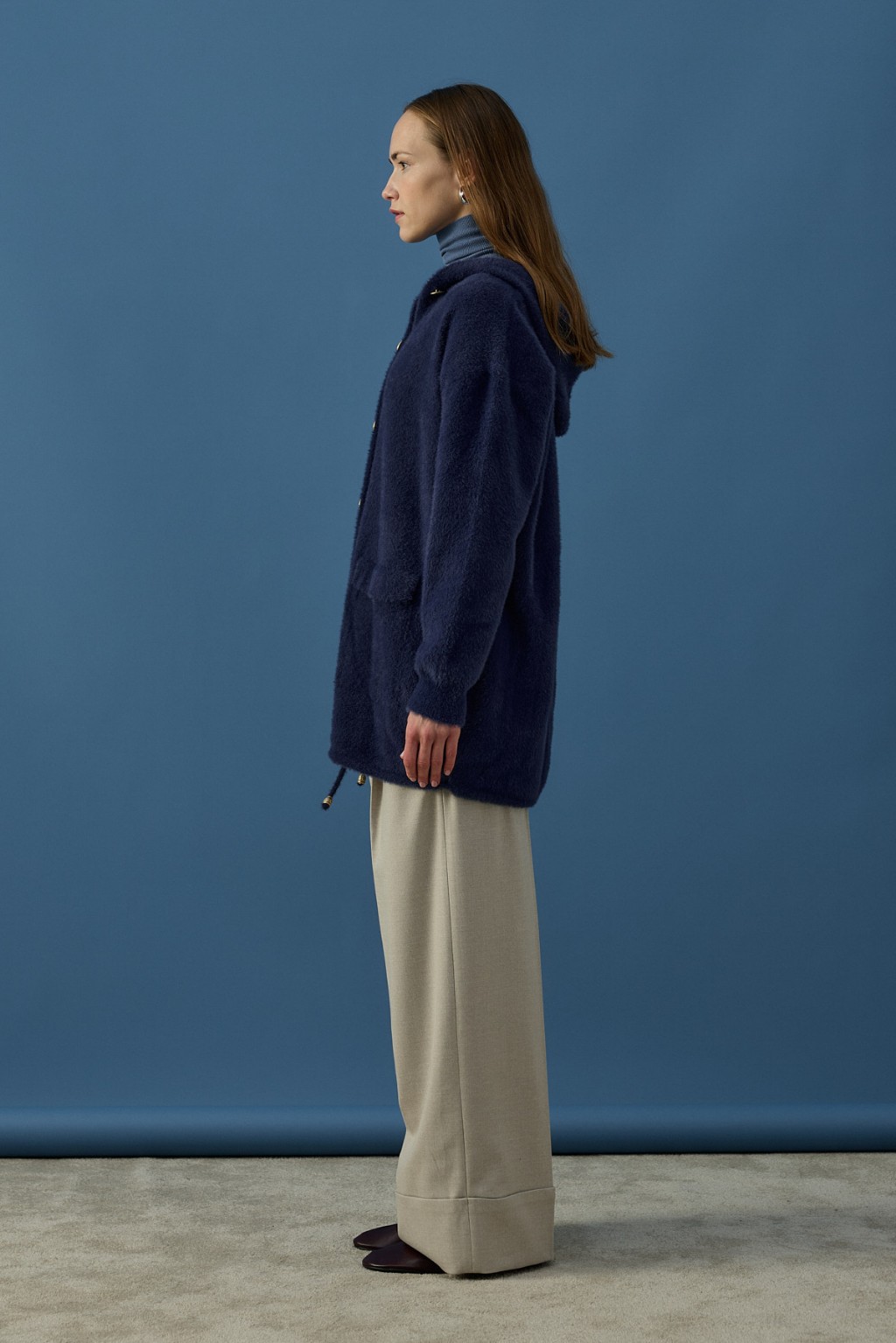 Soft Uzun Hırka Lacivert