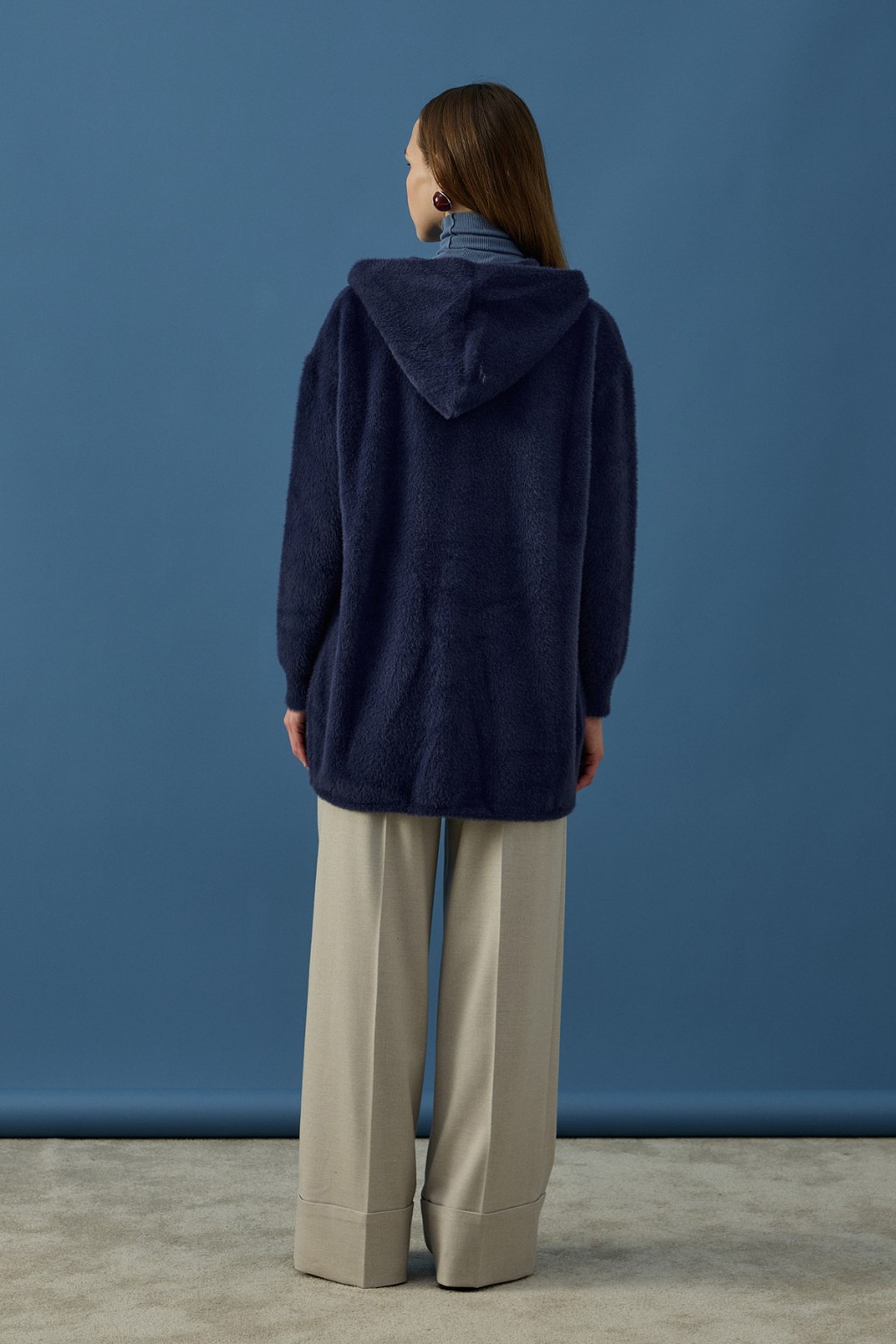 Soft Uzun Hırka Lacivert