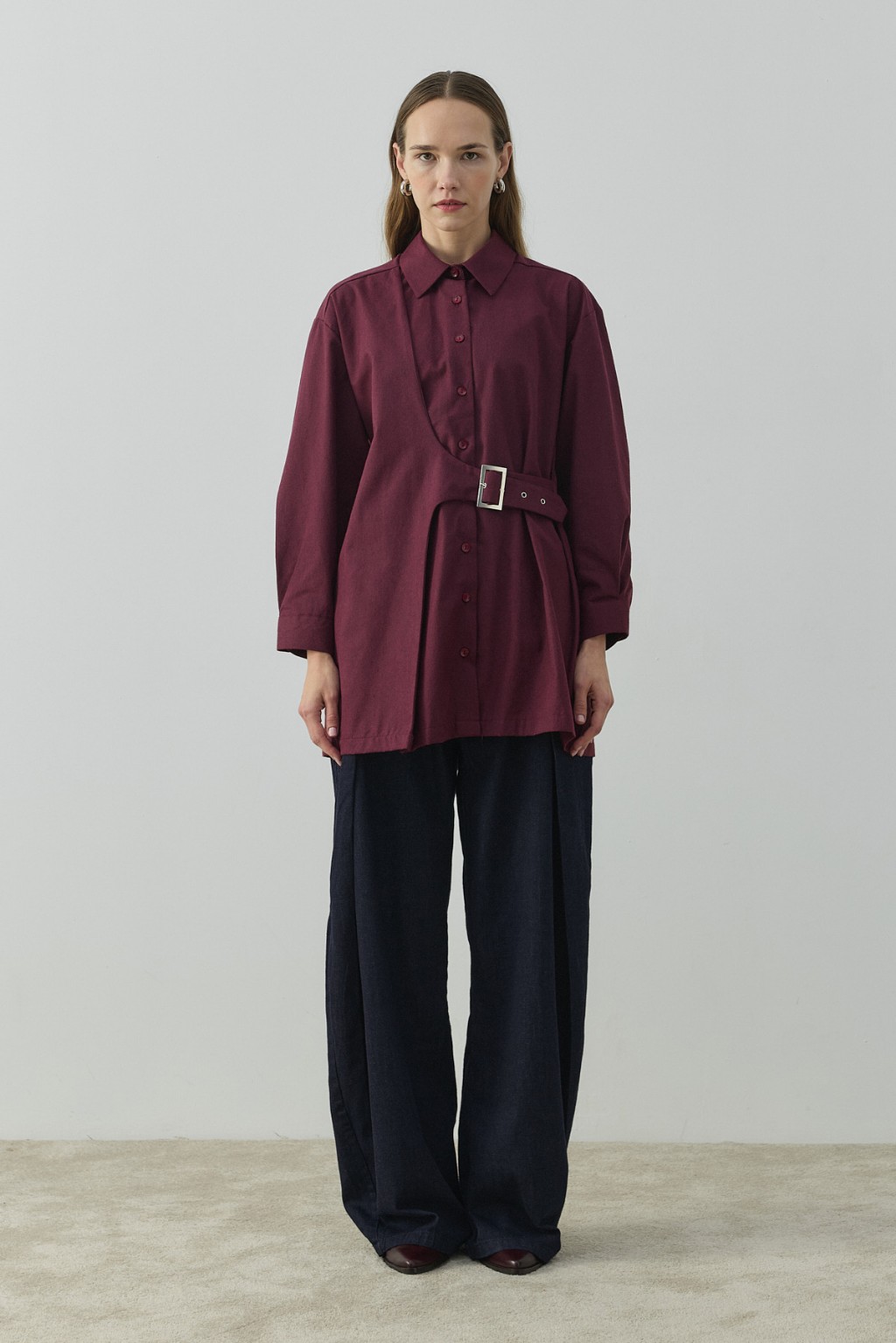 Tokalı Gömlek Bordo