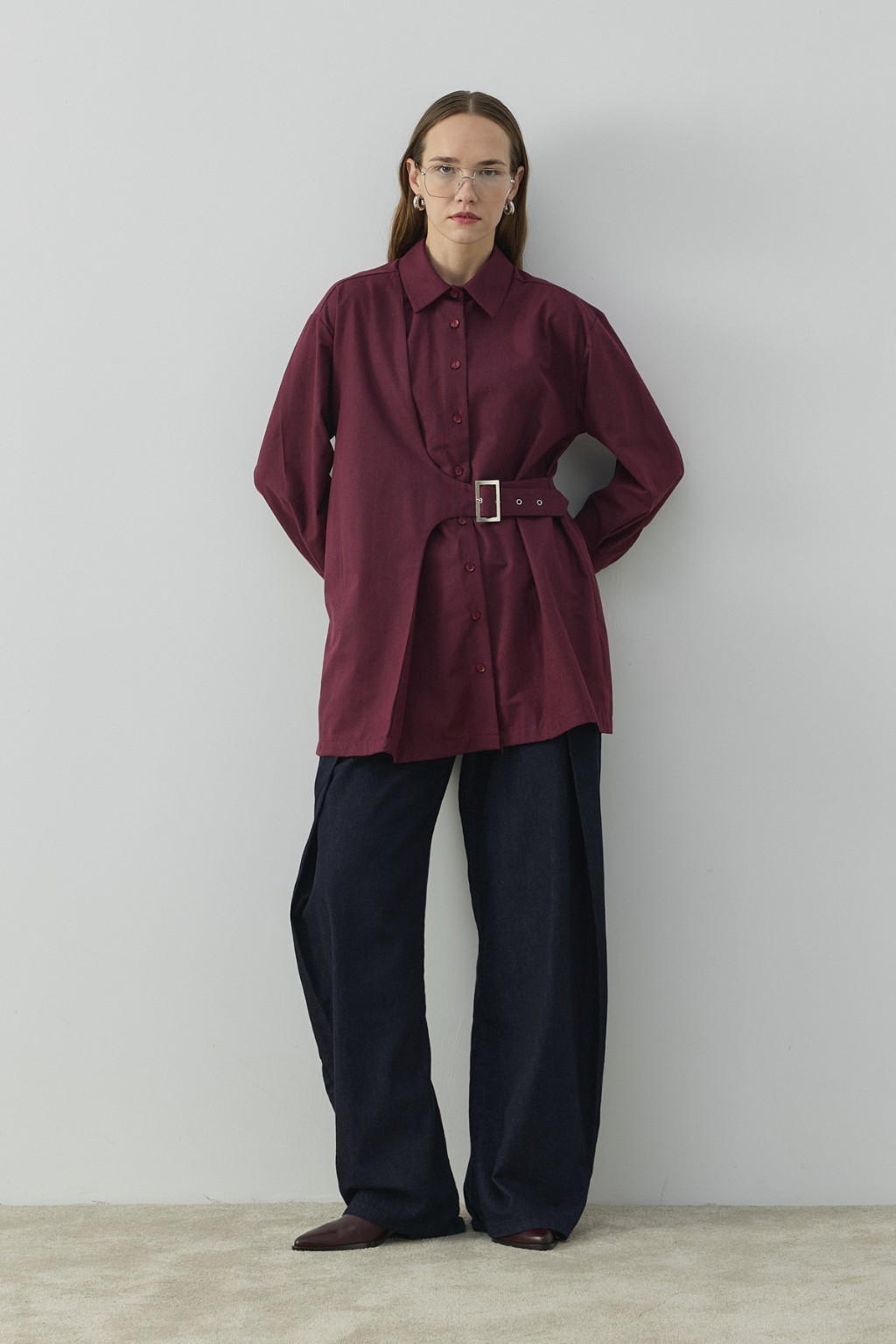 Tokalı Gömlek Bordo