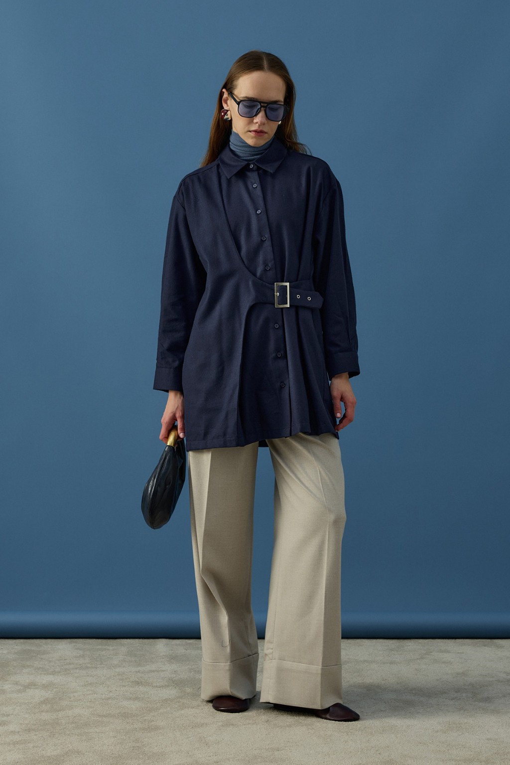 Tokalı Gömlek Lacivert