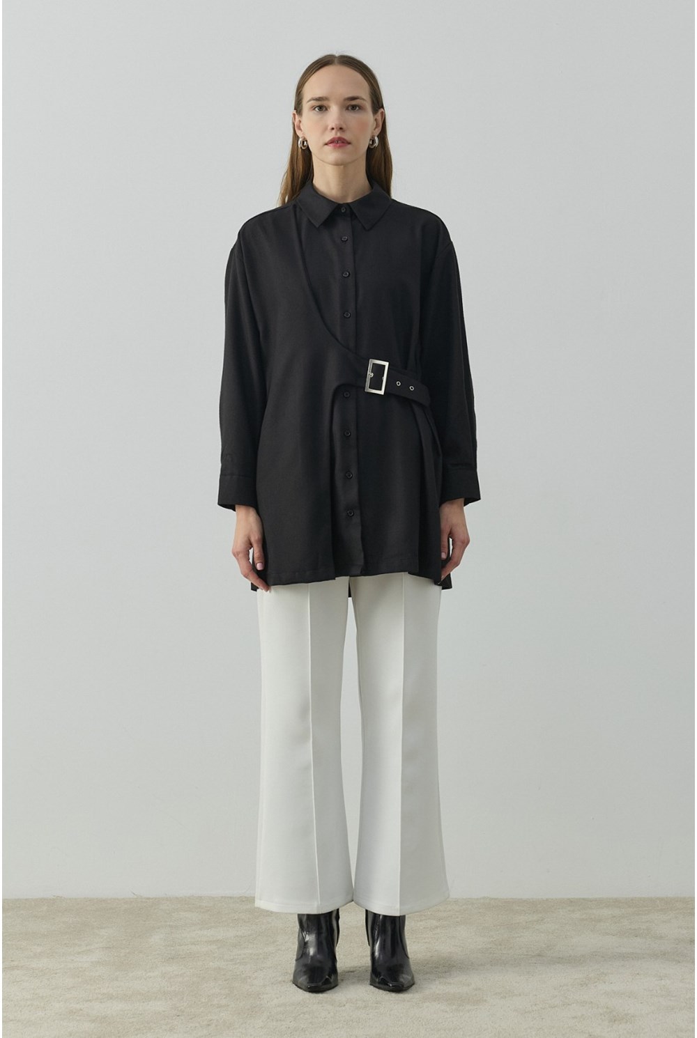 Tokalı Gömlek Siyah