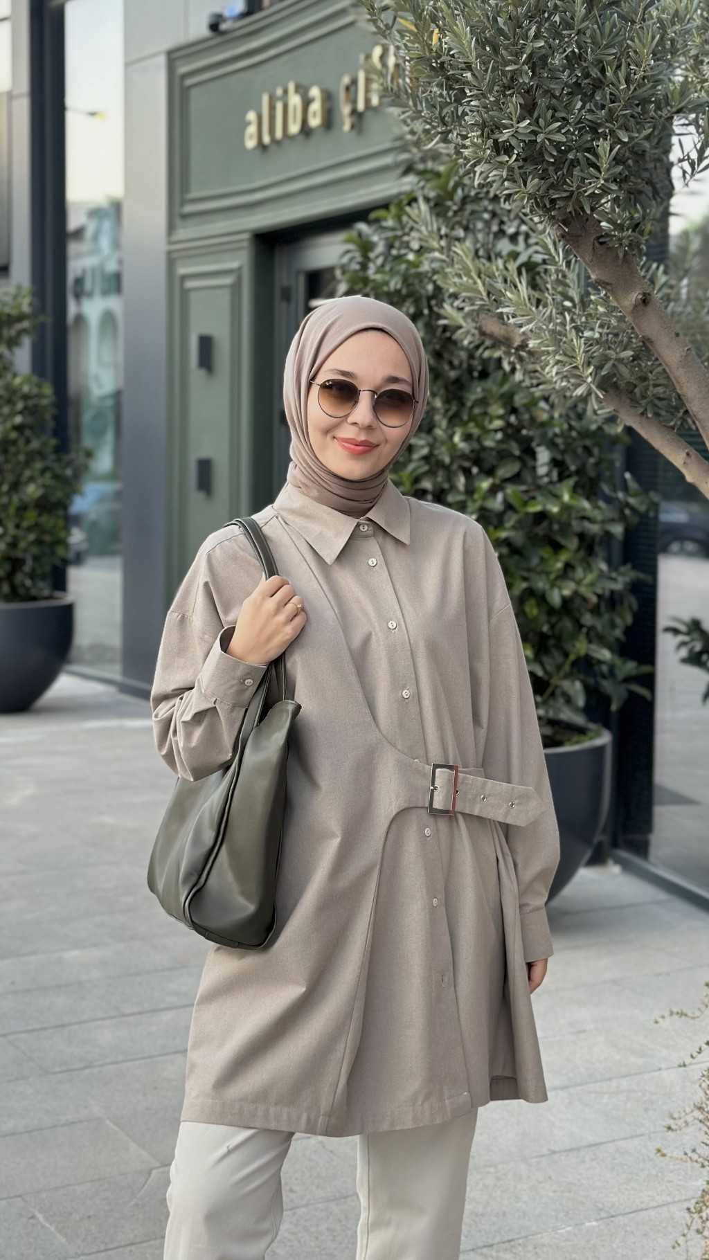 Tokalı Gömlek Vizon 