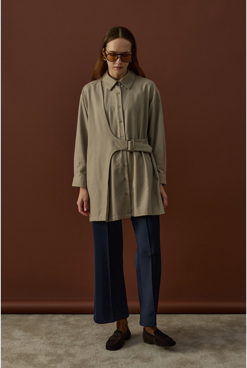 Tokalı Gömlek Vizon 