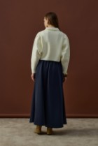 Balon Kol Hırka Beyaz