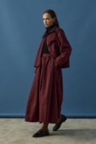 Büzgülü Pamuk Etek Bordo 