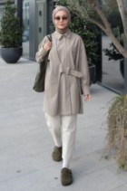 Tokalı Gömlek Vizon 